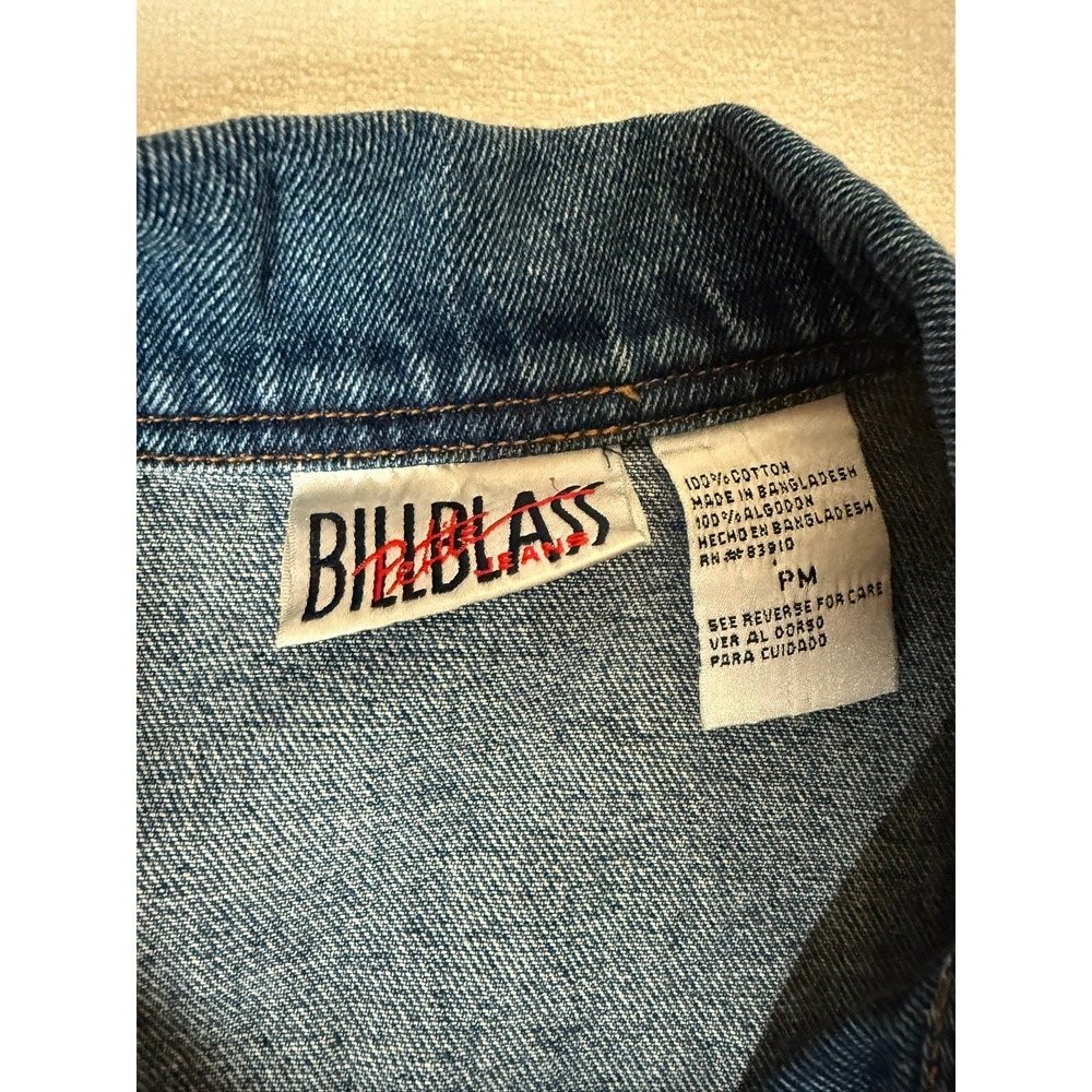Bill Blass Jeans Denim Jacket Blue Button Front Classic Style PM
